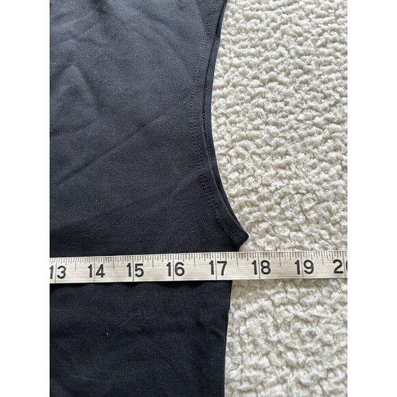 Madewell Funnel Neck Cropped Muscle Tee Black Size L - Picture 7 of 9